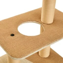 Two By Two The Cottonwood 51-in Cat Tree & Condo, Beige -Cat Supplies 316954 PT5. AC SS1800 V1642641115