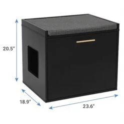 Frisco Drop Down Door Bench Cat Litter Box Cover -Cat Supplies 322629 PT2. AC SS1800 V1653488860