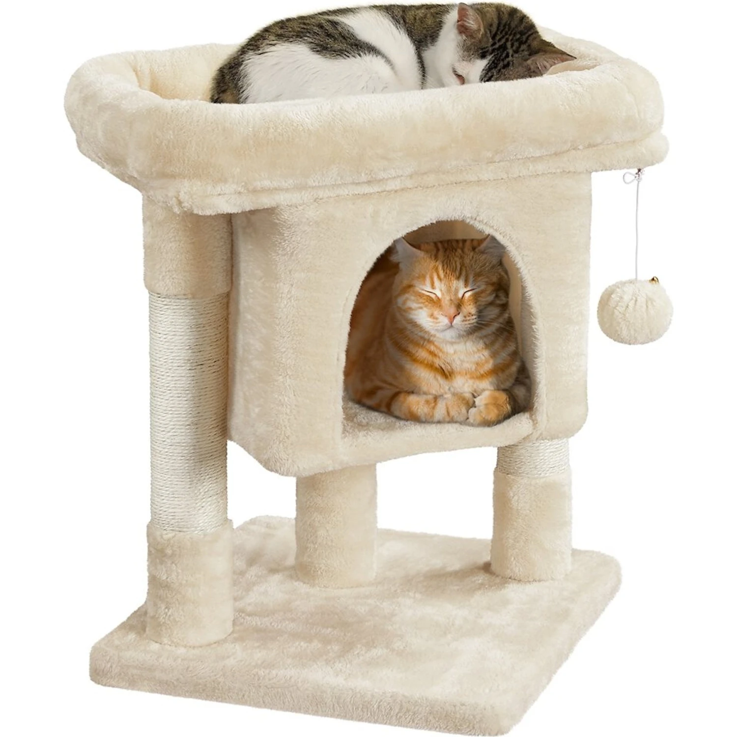 Yaheetech 2-Level 23.5-in Plush Cat Tree & Condo 2 Yaheetech 2-Level 23.5-in Plush Cat Tree & Condo - Image 2