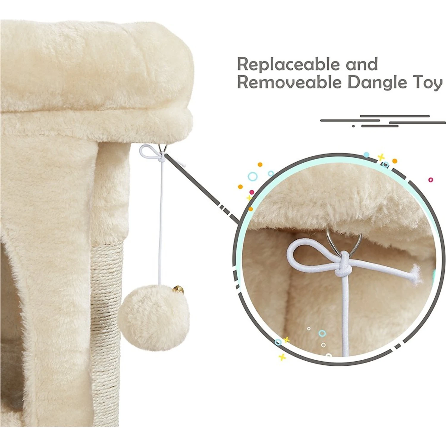 Yaheetech 2-Level 23.5-in Plush Cat Tree & Condo 8 Yaheetech 2-Level 23.5-in Plush Cat Tree & Condo - Image 8