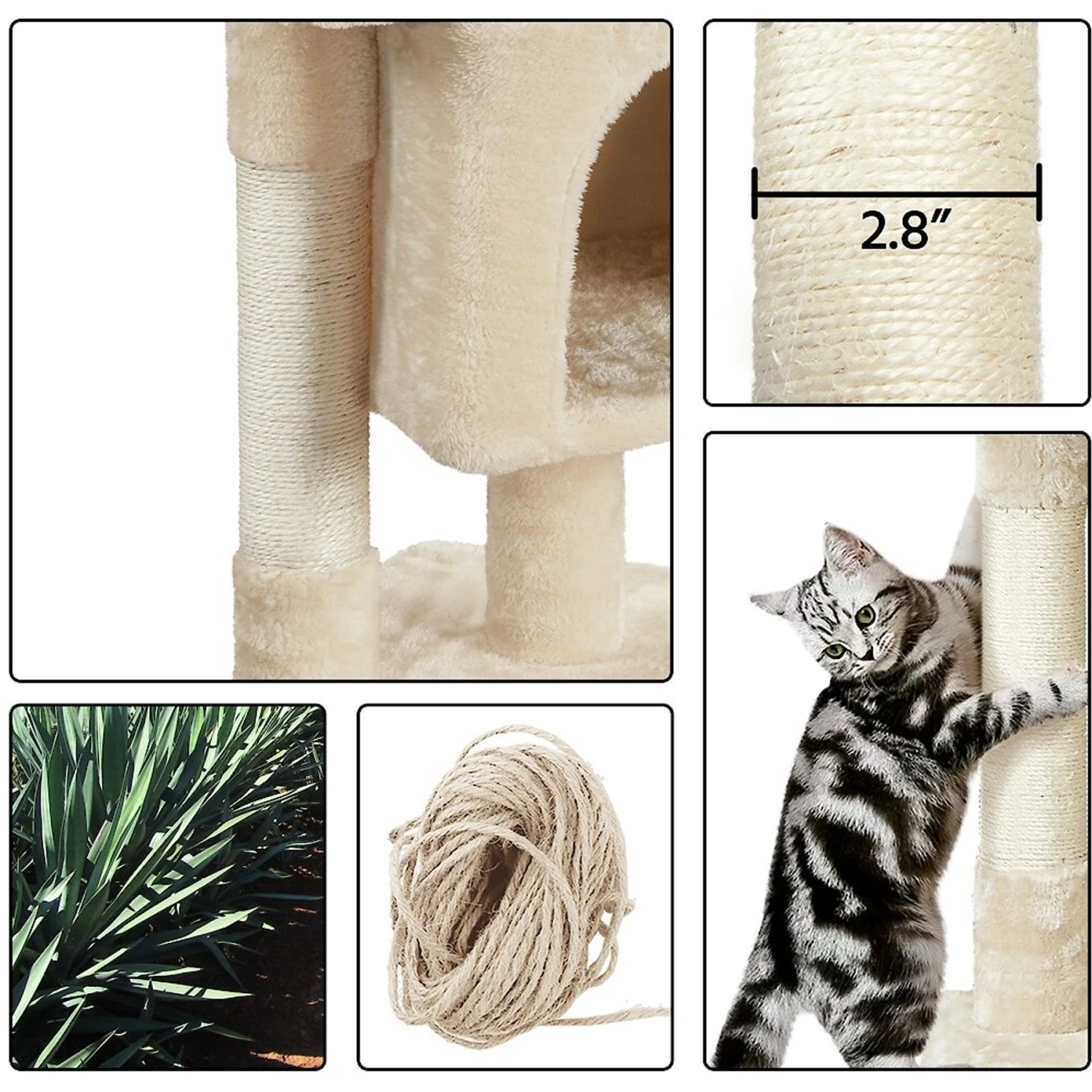 Yaheetech 2-Level 23.5-in Plush Cat Tree & Condo 9 Yaheetech 2-Level 23.5-in Plush Cat Tree & Condo - Image 9