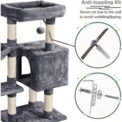 Yaheetech 4-Level 38-in Plush Cat Tree & Condo -Cat Supplies 325680 PT7. AC SS1800 V1631144174