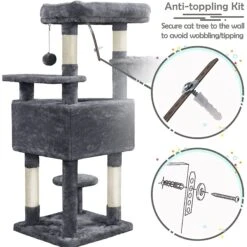 Yaheetech Activity Tower Basic 46-in Cat Tree -Cat Supplies 325694 PT8. AC SS1800 V1631146871