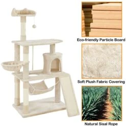 Yaheetech 63.5-in Plush Cat Tree & Condo 12 Yaheetech 63.5-in Plush Cat Tree & Condo -Cat Supplies 325702 PT3. AC SS1800 V1686153897