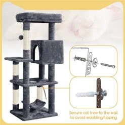 Yaheetech 56.5-in Multilevel Cat Tree -Cat Supplies 325712 PT8. AC SS1800 V1631153493