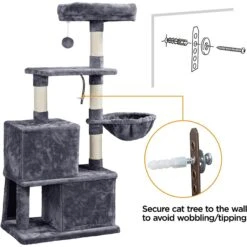 Yaheetech Multi-Level 53.5-in Plush Cat Tree -Cat Supplies 325719 PT8. AC SS1800 V1631142987