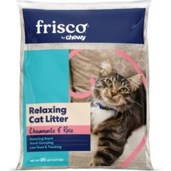 Frisco Relaxing Chamomile & Rose Scented Clumping Clay Cat Litter