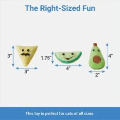 Frisco Guacamole Bowl Cat Toy With Catnip, Medium, 4 Count -Cat Supplies 327059 PT1. AC SS1800 V1645204889