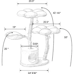 KBSPETS Floral 45-in Sisal Cat Tree 16 KBSPETS Floral 45-in Sisal Cat Tree -Cat Supplies 329345 PT7. AC SS1800 V1675180959