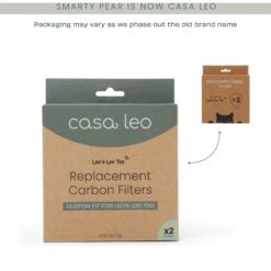 Casa Leo Leo's Loo Too Cat Replacement Filters, 2 Count -Cat Supplies 329397 PT2. AC SS1800 V1703871568