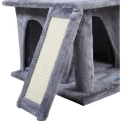 Coziwow By Jaxpety Faux Fur Cat Tree Tower & Condos With Scratch Posts, 34-inch, Grey -Cat Supplies 330934 PT7. AC SS1800 V1632319572