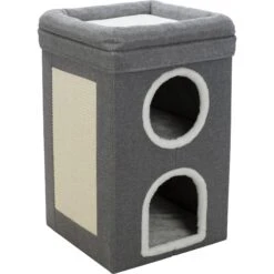 TRIXIE Saul 2-Story Cat Condo & Perch, Gray -Cat Supplies 333730 PT3. AC SS1800 V1634076166
