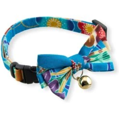 Necoichi Yukata Bow Tie Breakaway Cat Collar -Cat Supplies 335345 PT2. AC SS1800 V1644905816