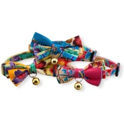 Necoichi Yukata Bow Tie Breakaway Cat Collar -Cat Supplies 335345 PT5. AC SS1800 V1644918710