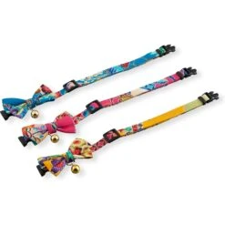 Necoichi Yukata Bow Tie Breakaway Cat Collar -Cat Supplies 335345 PT6. AC SS1800 V1644917523