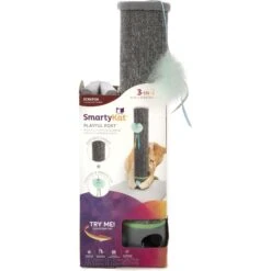 SmartyKat Playful Post Carpet Cat Scratching Post With Track Toy Base -Cat Supplies 336399 PT6. AC SS1800 V1634309630