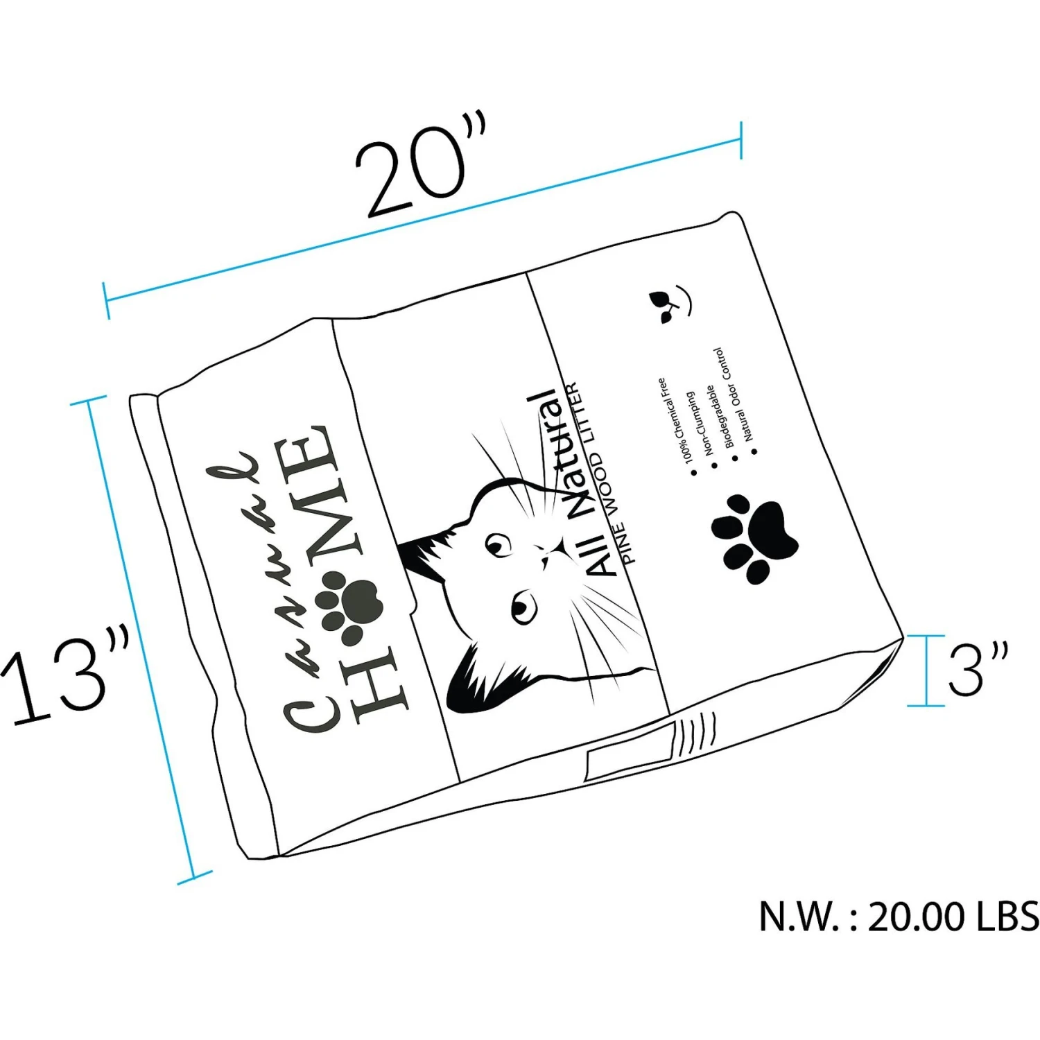 Casual Home Natural Pine Pellet Unscented Non-Clumping Cat Litter, 20-lb Bag 6 Casual Home Natural Pine Pellet Unscented Non-Clumping Cat Litter, 20-lb Bag - Image 6