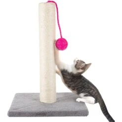Pet Adobe 17-in Sisal Cat Scratching Post With Toy -Cat Supplies 345033 PT3. AC SS1800 V1637279259