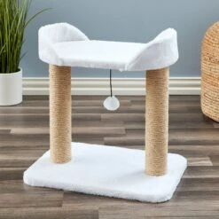 Two By Two The Linden Twin Sisal Cat Tree, Small, Ivory -Cat Supplies 346899 PT3. AC SS1800 V1638317492