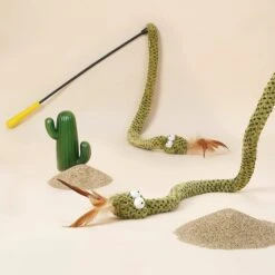 ZEZE Lovely & Delicate Forest Snake Tease Wand Cat Toy -Cat Supplies 347445 PT3. AC SS1800 V1639759042
