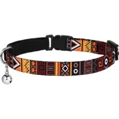 CollarDirect Tribal Pattern Aztec Design Nylon Breakaway Cat Collar With Bell -Cat Supplies 347940 PT2. AC SS1800 V1639786001