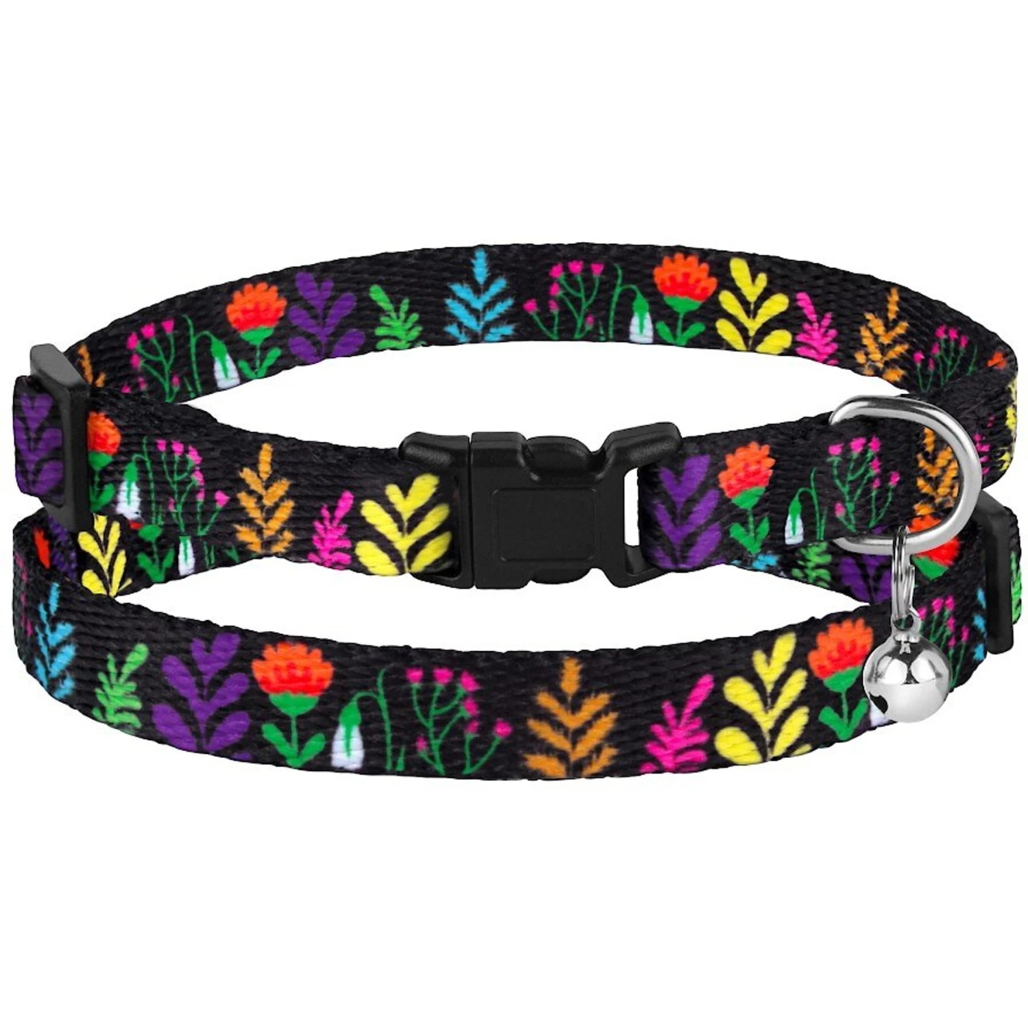 CollarDirect Floral Design Pattern Nylon Cat Collar 1 CollarDirect Floral Design Pattern Nylon Cat Collar