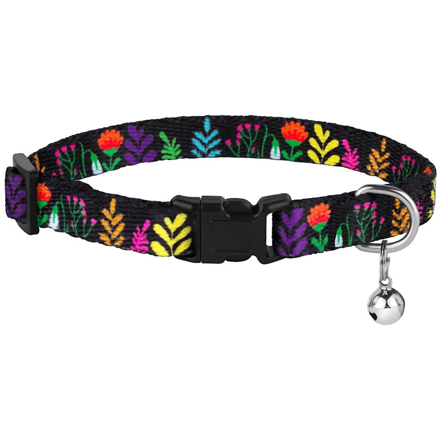 CollarDirect Floral Design Pattern Nylon Cat Collar 2 CollarDirect Floral Design Pattern Nylon Cat Collar - Image 2
