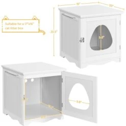 Yaheetech Washroom Bench Enclosed Cat House Cat Litter Box -Cat Supplies 353531 PT2. AC SS1800 V1688150248