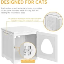 Yaheetech Washroom Bench Enclosed Cat House Cat Litter Box -Cat Supplies 353531 PT4. AC SS1800 V1688149076