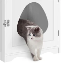 Yaheetech Washroom Bench Enclosed Cat House Cat Litter Box -Cat Supplies 353531 PT6. AC SS1800 V1688150023
