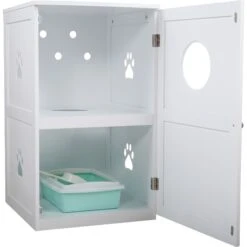 Coziwow By Jaxpety 2-Story Washroom House Cat Litter Box Enclosure -Cat Supplies 355097 PT2. AC SS1800 V1665526970