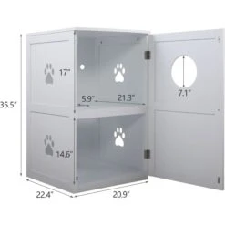 Coziwow By Jaxpety 2-Story Washroom House Cat Litter Box Enclosure -Cat Supplies 355097 PT3. AC SS1800 V1665527218