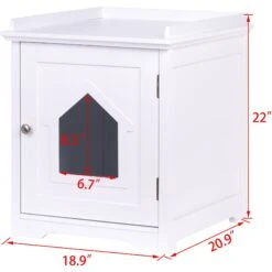 Pawland Decorative Cat House & Litter Box Enclosure -Cat Supplies 356210 PT2. AC SS1800 V1641612152