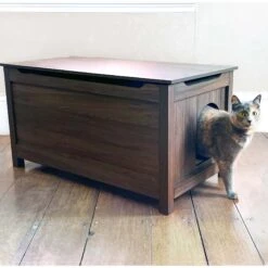 Designer Pet Products Parker Designer Wood Catbox Furniture Litter Box Enclosure, 36-in -Cat Supplies 362058 PT3. AC SS1800 V1643210788
