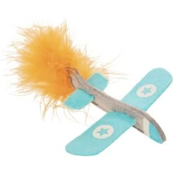 Petlinks Felty Flyer Catnip & Silvervine Launcher Cat Toy, Blue, Medium -Cat Supplies 362894 PT3. AC SS1800 V1642641779