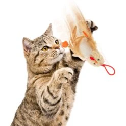 Petlinks Flying Chicken Electronic Sound Launcher Cat Toy, Natural, Medium -Cat Supplies 362902 PT4. AC SS1800 V1642648364