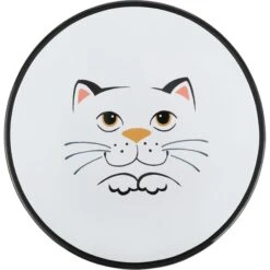 Frisco Cat Face Wide Shape Elevated Non-Skid Ceramic Cat Bowl -Cat Supplies 363381 PT4. AC SS1800 V1657657267