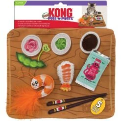 KONG Pull-A-Partz Sushi Catnip Cat Toys, 5 Count -Cat Supplies 370841 PT5. AC SS1800 V1647470231