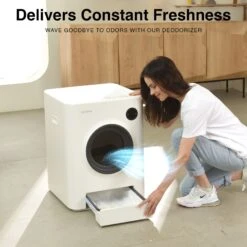 INSTACHEW PURRCLEAN Smart WiFi Enabled Covered Automatic Self-Cleaning Cat Litter Box, White -Cat Supplies 371228 PT2. AC SS1800 V1660515294