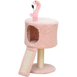 Catry 32-in Flamingo Design With Sisal Scratching Post Cat Tree, Pink -Cat Supplies 373047 PT1. AC SS1800 V1647011184