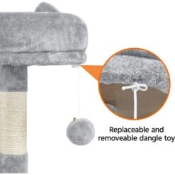 Yaheetech 3-Level Plush Cat Tree, Light Gray, Large -Cat Supplies 373193 PT7. AC SS1800 V1647471124