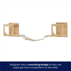 Frisco Cat Silhouette With Bridge Wall Mounted Cat Wall Shelves -Cat Supplies 373441 PT4. AC SS1800 V1675457668