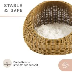 Sam's Pets Nala Wicker Cat Bed, Brown -Cat Supplies 373519 PT3. AC SS1800 V1647638846