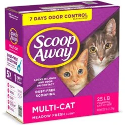 Scoop Away Multi-Cat Meadow Fresh Scented Clumping Clay Cat Litter -Cat Supplies 49010 PT8. AC SS1800 V1584460324