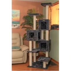 Armarkat Real Wood Giant Cat Tower, Dark Gray, 80-in -Cat Supplies 515582 PT2. AC SS1800 V1649341007