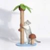 Lovely Caves Coconut Palm Tree Cat Scratching Post, Brown, Large