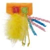 Petlinks Tethered Teaser Re-attachable Ribbon & Feather Cat Toy, Multi Color, Large