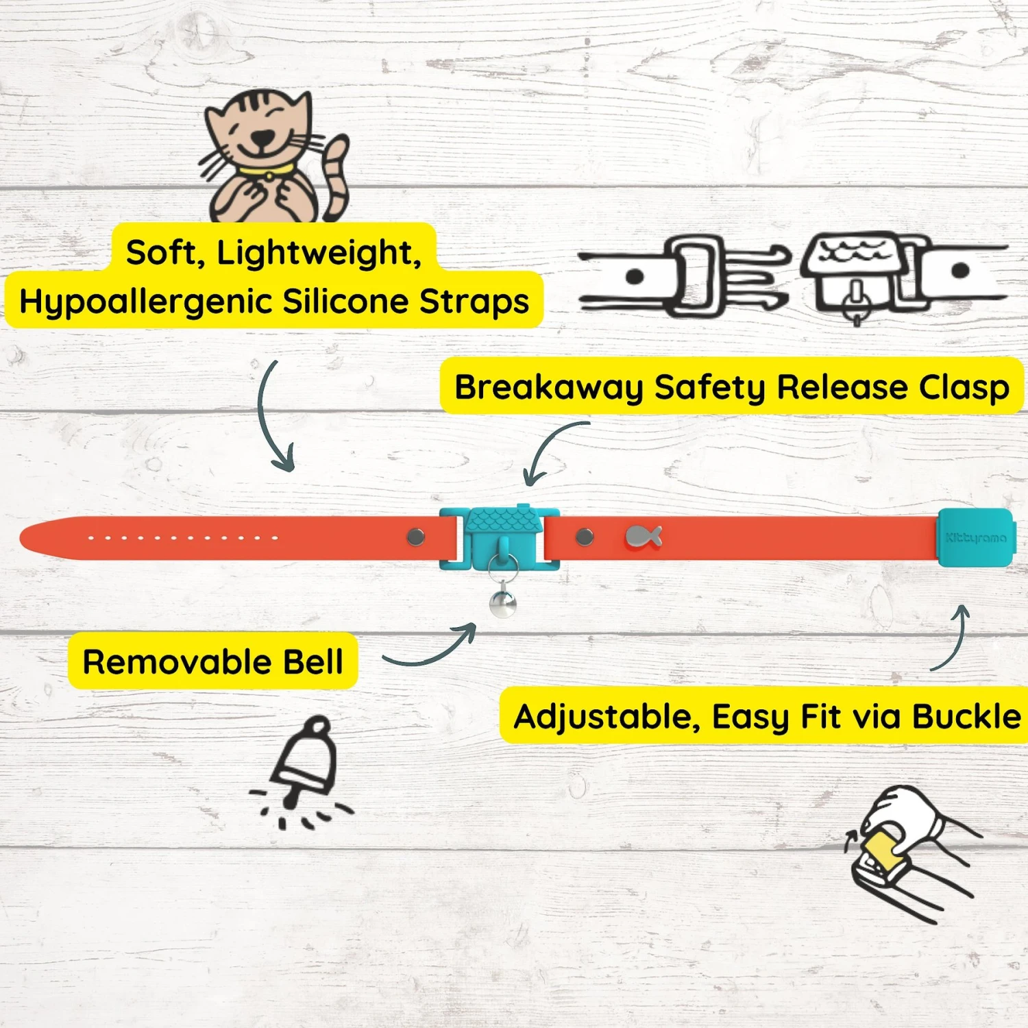 Kittyrama Breakaway Adjustable With Bell Cat Collar 5 Kittyrama Breakaway Adjustable With Bell Cat Collar - Image 5