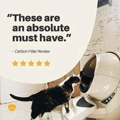 Litter-Robot 3 Cat Litter Box Carbon Filters, 6 Count -Cat Supplies 535294 PT4. AC SS1800 V1651180326