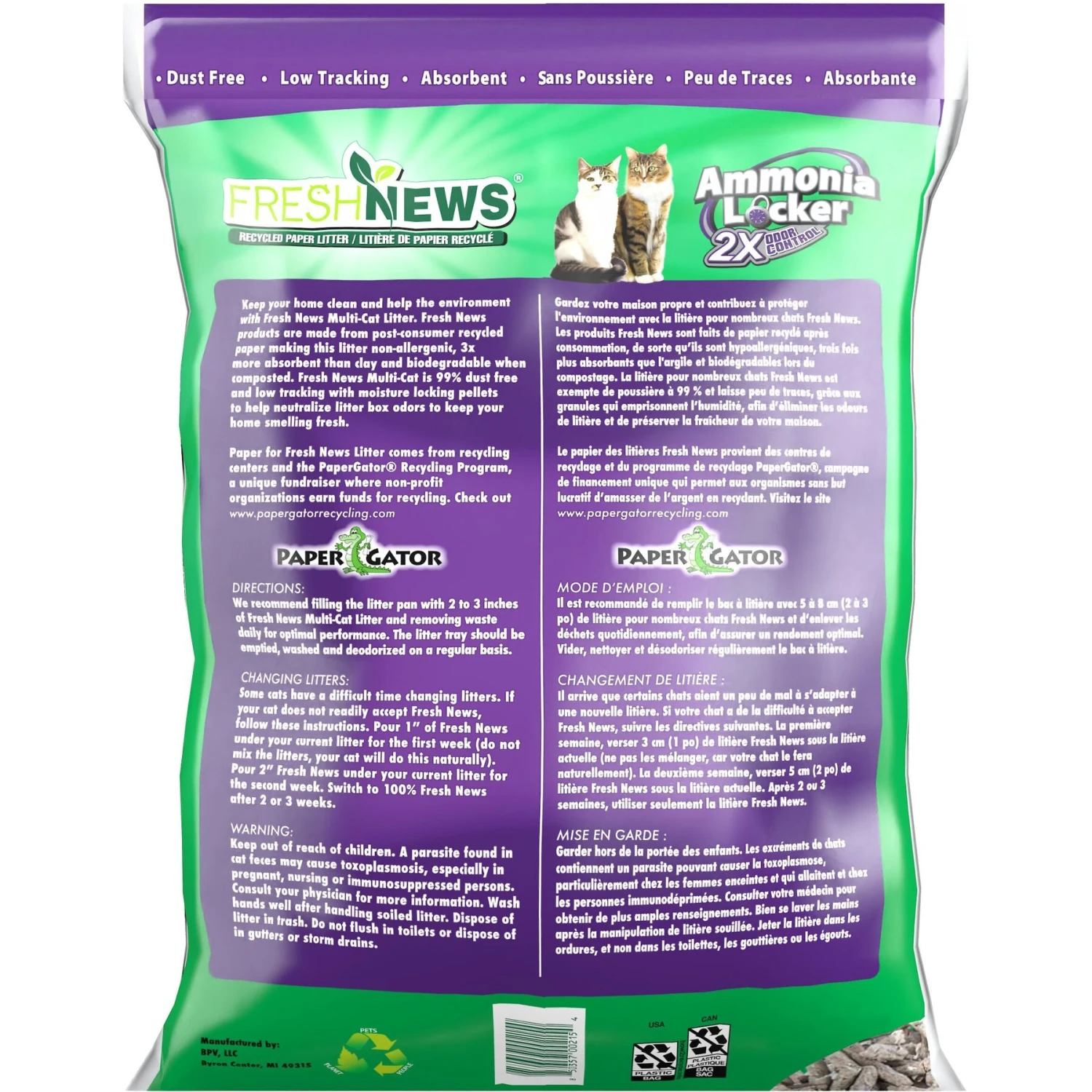 Fresh News Non-Clumping Scented Paper Cat Litter, 25-lb Bag 2 Fresh News Non-Clumping Scented Paper Cat Litter, 25-lb Bag - Image 2